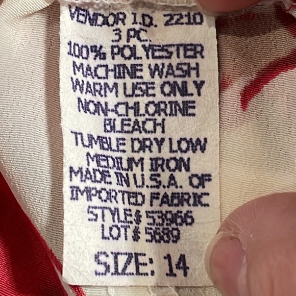 Vintage Willow Ridge 3-Piece Blazer, Floral Print Skirt & Scarf Set - Picture 5 of 7